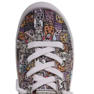 Bobs by Sketchers Cat Print Shoes Size 6.5